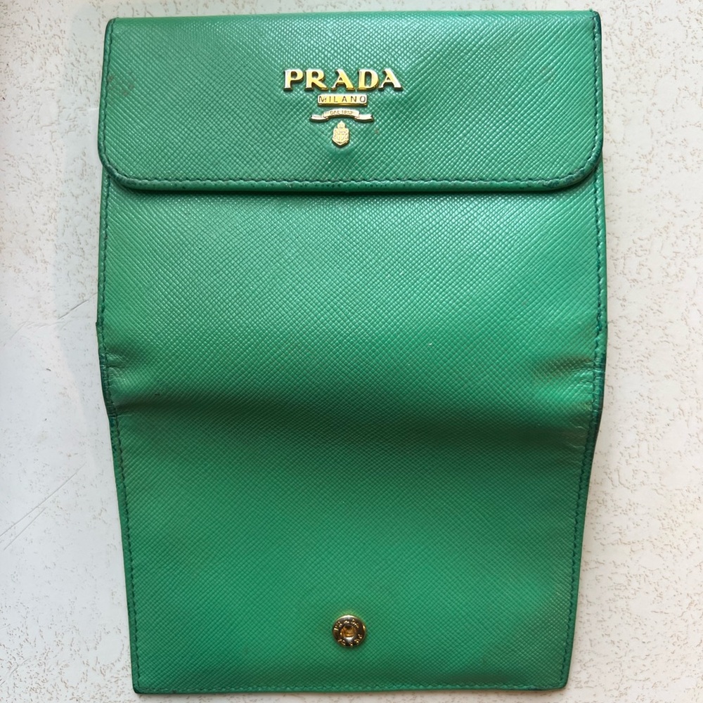 Green Prada Wallet
